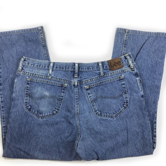 Lee Men's Blue and Brown Jeans - Picture 5 of 11